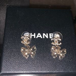 Chanel butterfly earrings